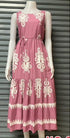 Summer Casual Sleeveless Maxi Dress With Waist Tie